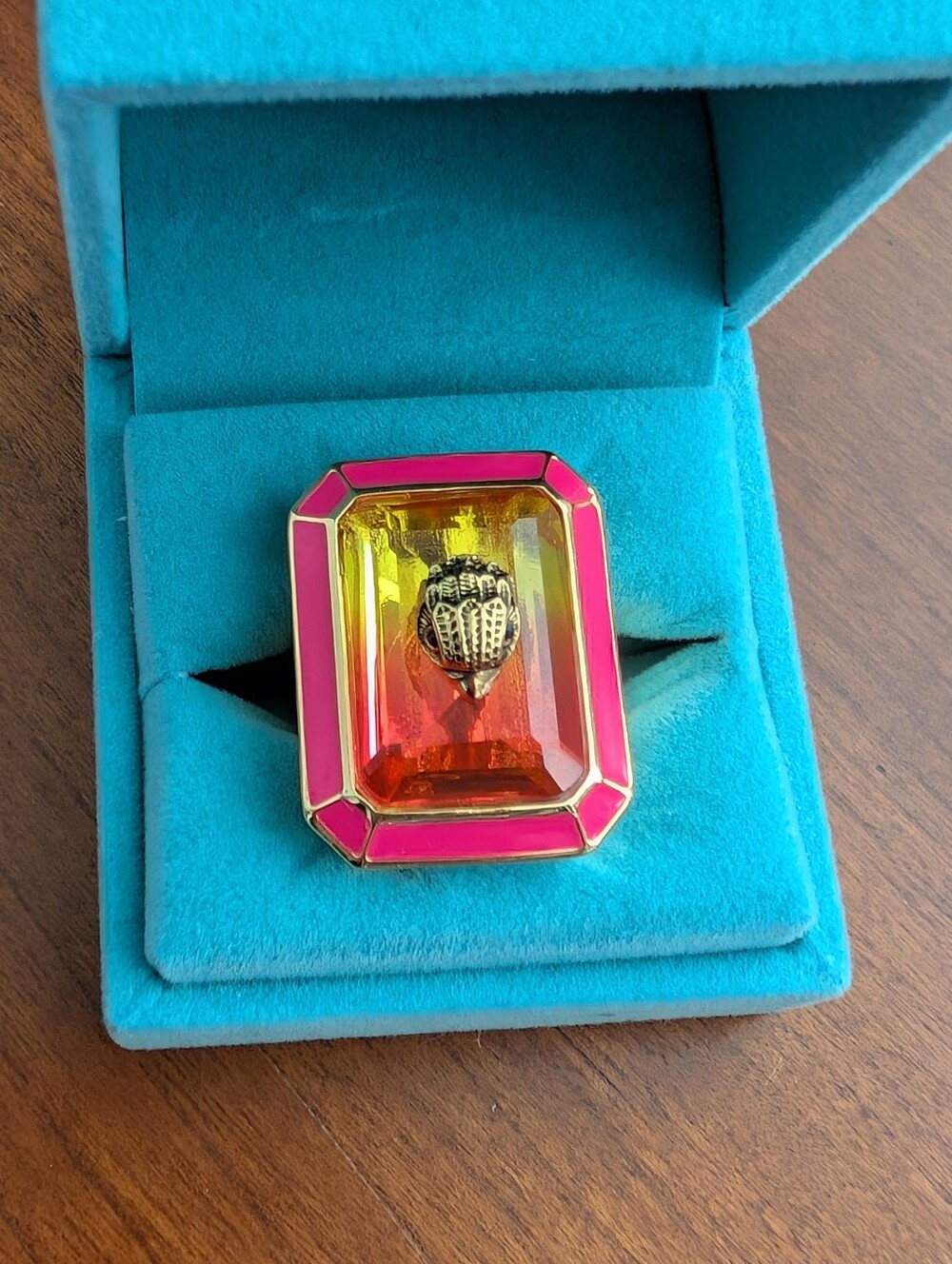 Kurt Geiger Extra Large Colorful Cocktail Ring Size 8